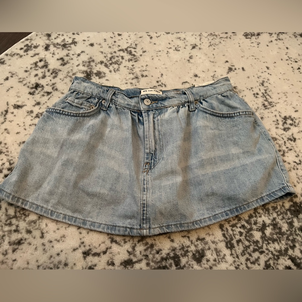 FP Movement by Free People Light Blue Mini Skirt